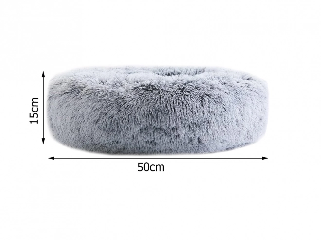 Bolyhos macskaágy puha kanapé párna 80 cm – világosszürke