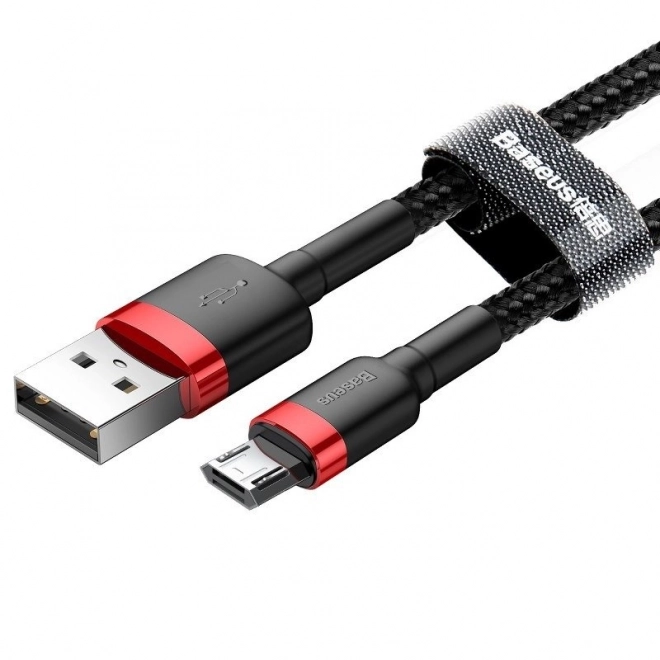 kábel baseus cafule micro usb 2,4a 1m piros-fekete