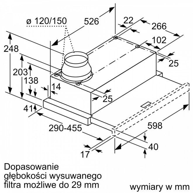 Fehér beépíthető páraelszívó