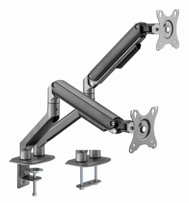 Dupla monitor tartó kar 17-32 colig 9 kg szürke