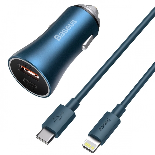 Baseus kettős autós töltő USB és USB-C porttal