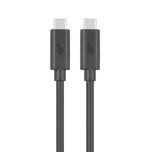 Fekete USB C-USB C kábel 1m 100W 5Gbps