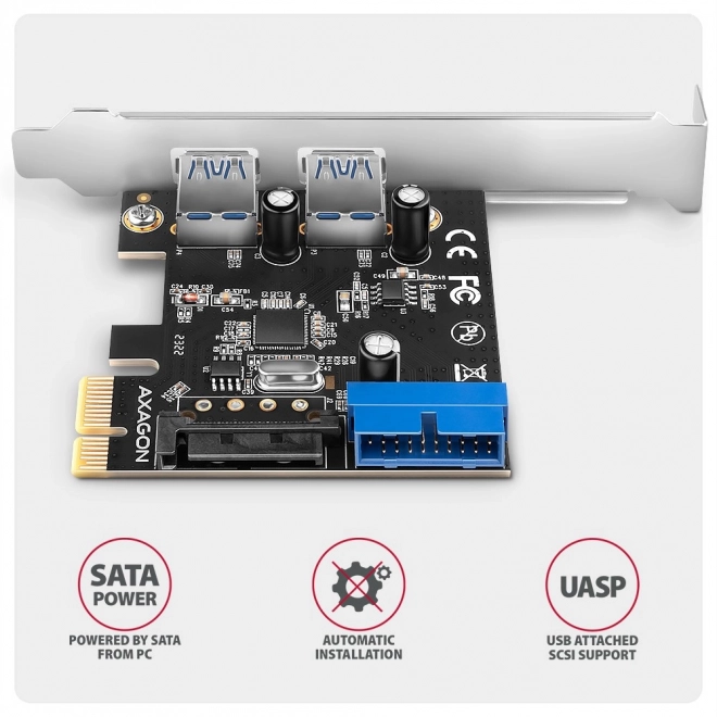PC PCIe 2+2 USB 3.2 bővítőkártya