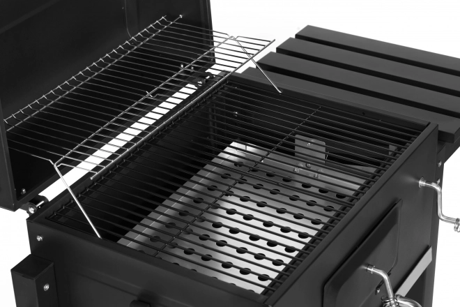 Nagy kerti grill fedéllel, hőmérővel és ingyenes fúvóval