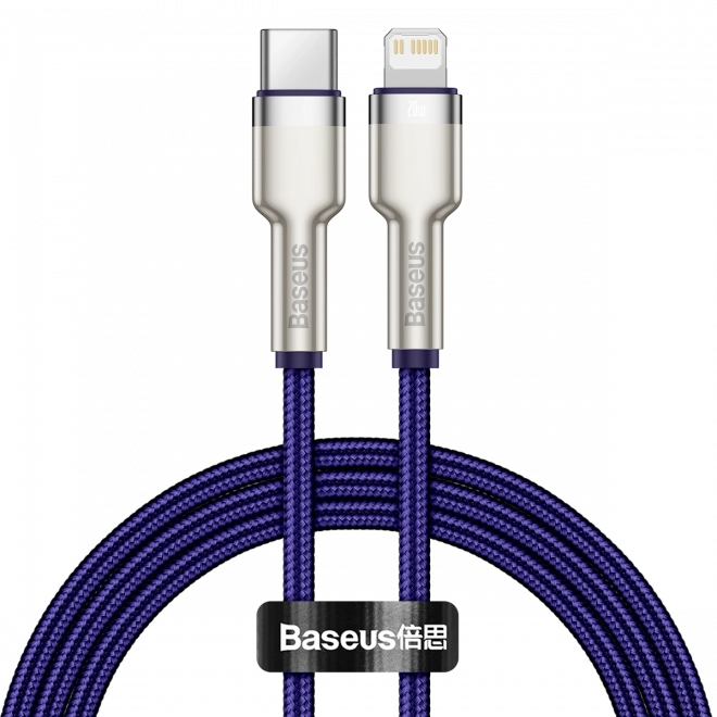 baseus cafule lightning kábel USB-C csatlakozóval, 20W, 1m, zöld