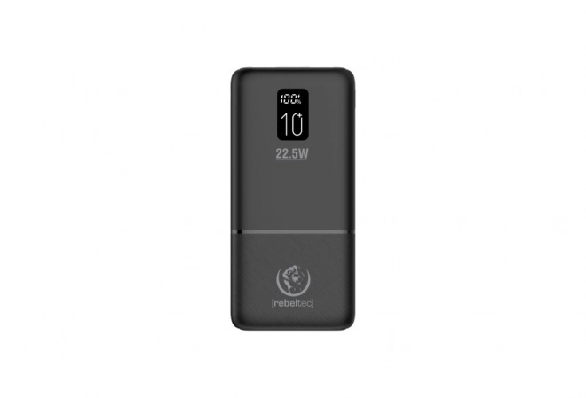 Rebeltec hordozható LCD kijelzős powerbank 10000mAh, 22,5W gyorstöltéssel