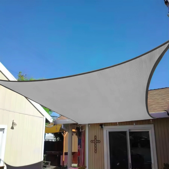 Négyszögletű vízálló napvitorla 3x3m ModernHome - szürke