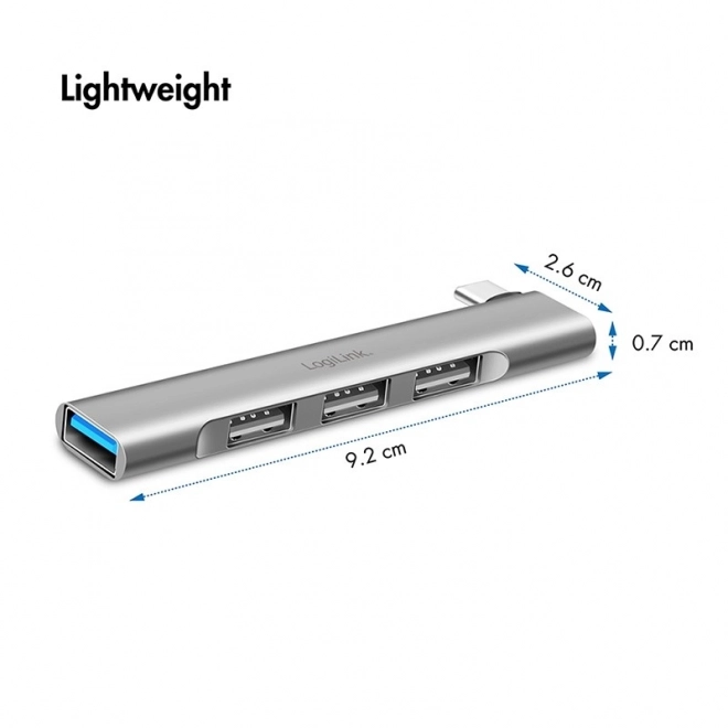 Elegáns USB-C HUB 1x USB-A 3.0-val és 3x USB-A 2.0-val