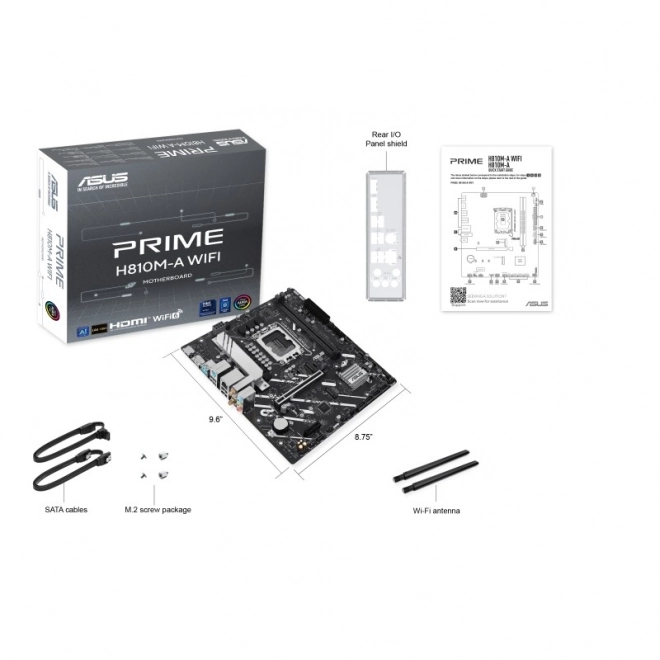 Alaplap ASUS PRIME H810M-A WiFi mATX USB-C-vel és DDR5-tel