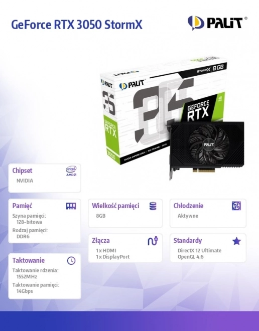 Geforce RTX 3050 StormX grafikus kártya