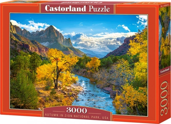 Castorland puzzle: ősz a Zion Nemzeti Parkban, USA - 3000 darabos