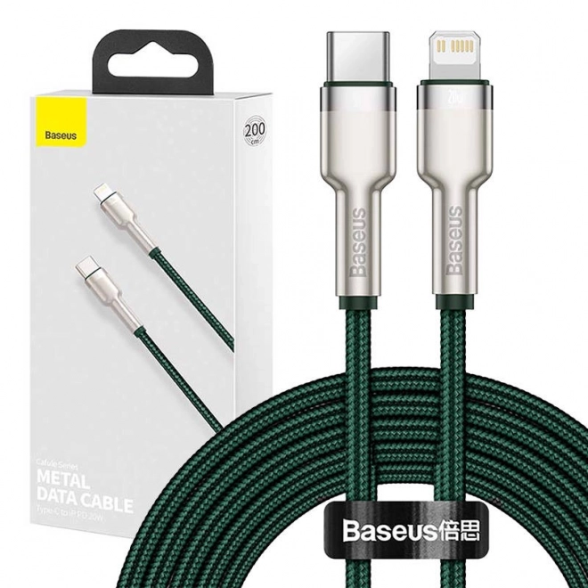 Baseus usb-c lightning gyors töltőkábel 2m zöld