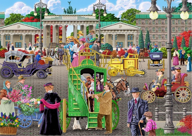 Fából készült puzzle figurákkal - Párizsi tér Berlinben