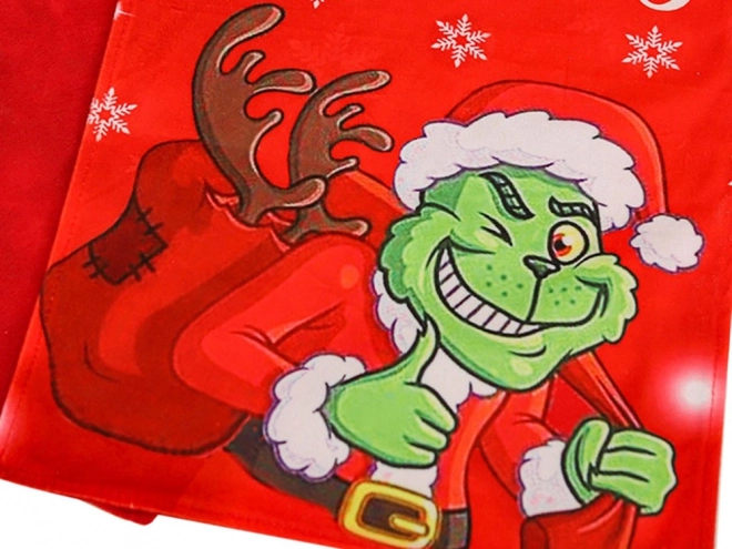 Karácsonyi dekoratív szék huzat GRINCH háttámlára