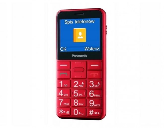 Telefon időseknek piros színben