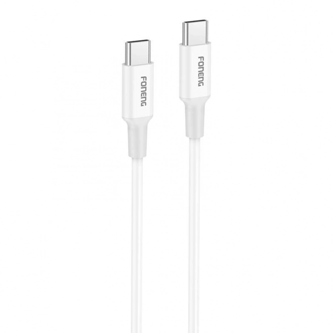 Usb-c kábel fehér színben - Foneng 1.2m, 60W