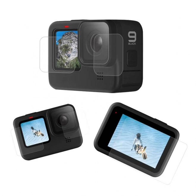 Telesin GoPro Hero kijelző és lencsevédő üveg