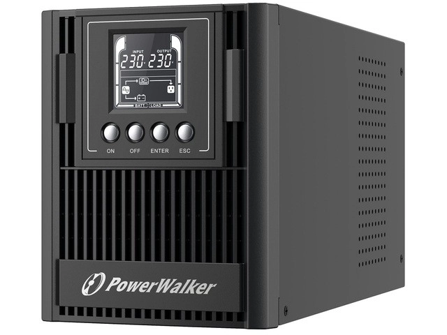 PowerWalker online szünetmentes tápegység 1000VA 3x fr out, USB/RS-232, LCD, torony EPO