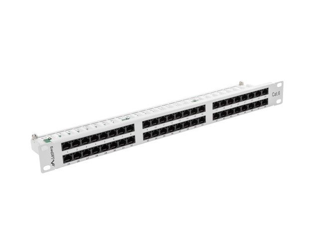 Patch panel 48 portos szürke