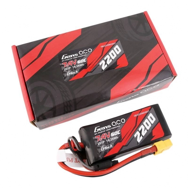 Gens Ace liPo akkumulátor 2200mAh 7,4V 60C XT60 csatlakozóval