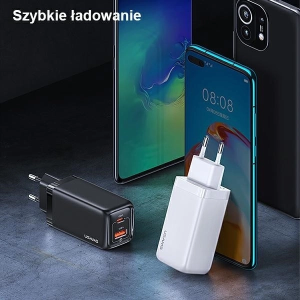 USAMS T47 USB/USB-C 65W PD Gyors Töltő