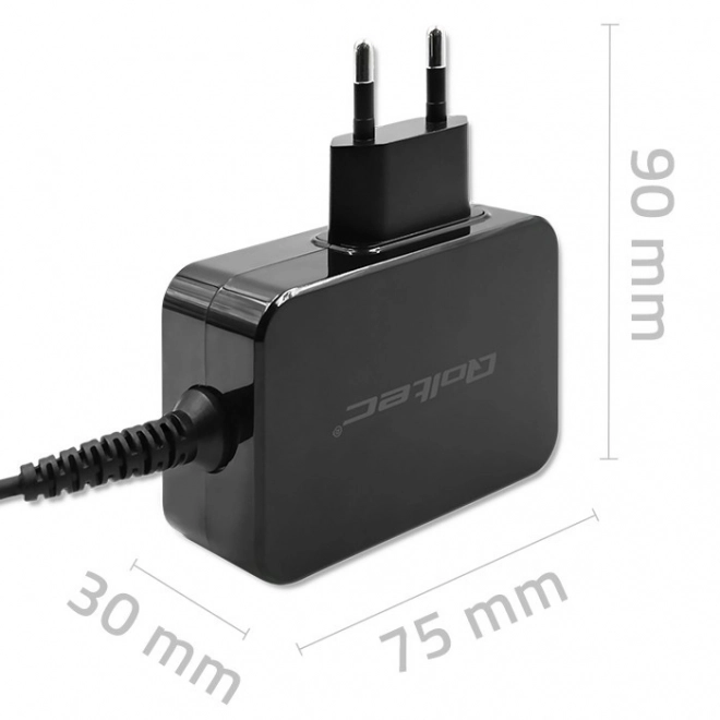 Qoltec Gan Power Pro fekete gyorstöltő