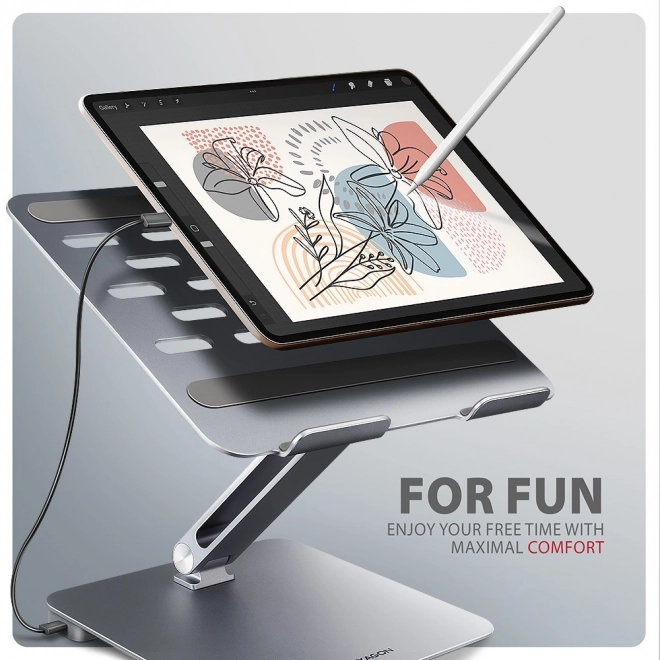Axagon 7 az 1-ben laptopállvány és hub