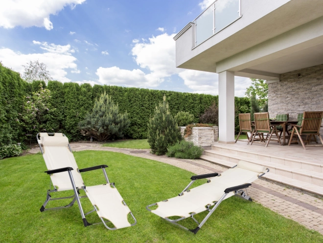 ModernHome 2 az 1-ben összecsukható nyugágy bézs