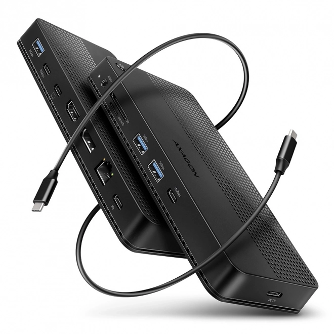 Axagon USB-C dokkolóállomás 12 az 1-ben USB4 HDMI Power Delivery-vel