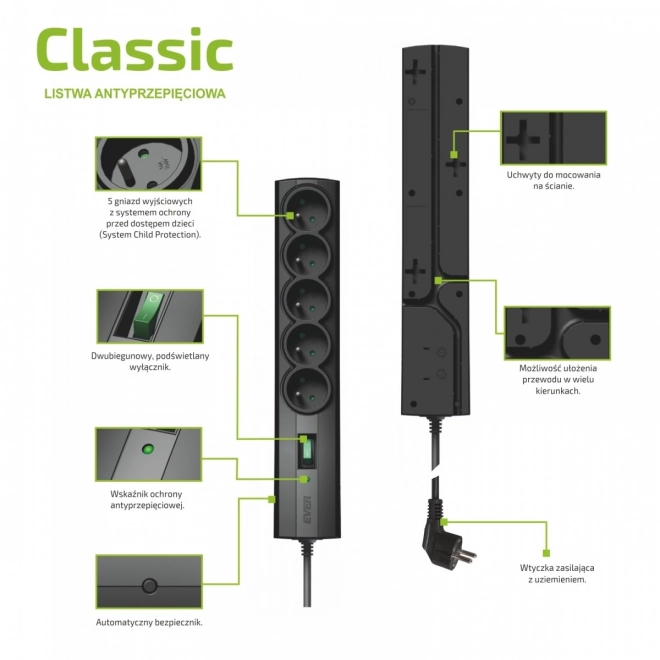 Listwa antyprzepięciowa Classic 1.5m