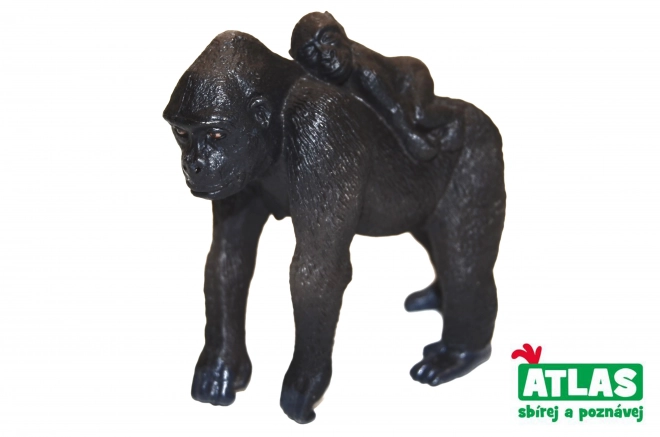 Gorilla és kölyök figura