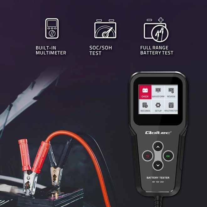 Digitális akkumulátor teszter LCD kijelzővel