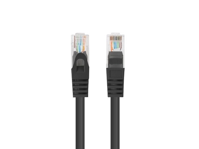 Patchcord UTP kat.6 0,25m fekete 10-pack