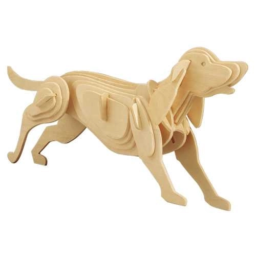 Woodcraft fa 3D puzzle kutya