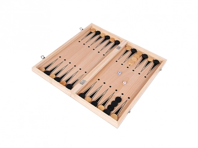 Nagy fa 3 az 1-ben sakk, dáma és backgammon készlet