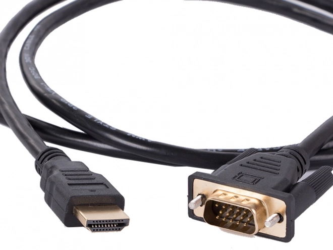 VGA - HDMI kábel 2m arany csatlakozóval