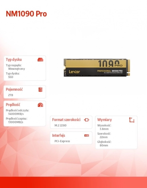 SSD Lexar Professional NM1090 Pro 2TB Gen5