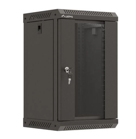 Fali rack szekrény 9U 300x300 fekete