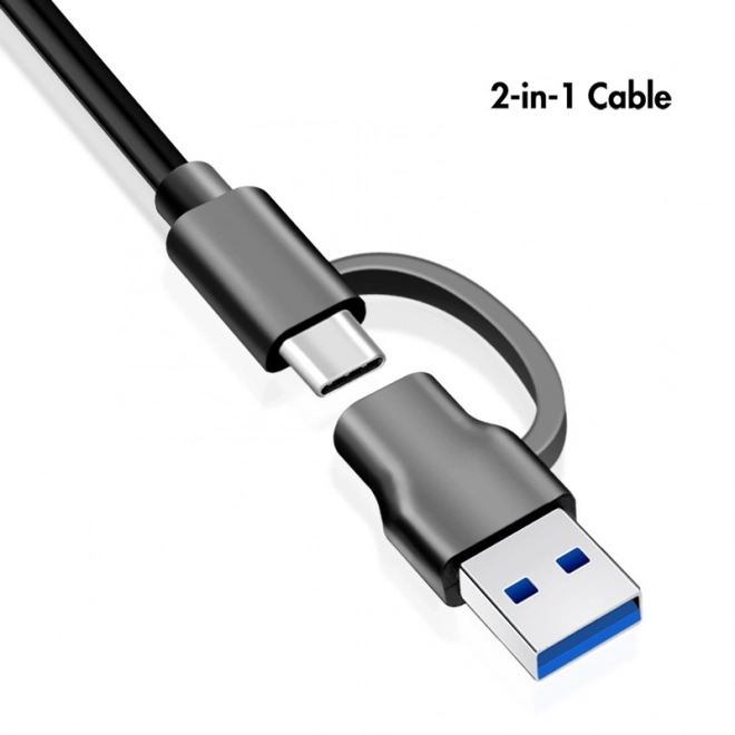 USB Hub 4 porttal, 3.2 Gen 1, fekete