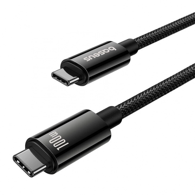 Baseus USB-C - USB-C töltőkábel Tungsten Gold 100W 1,5m fekete