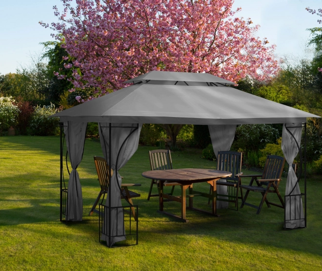 Kerti pavilonsátor 3x4m oldalfalakkal