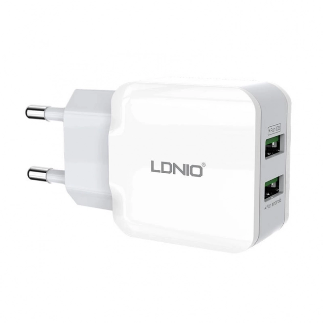 ldnio fali töltő 2 usb csatlakozóval - fehér