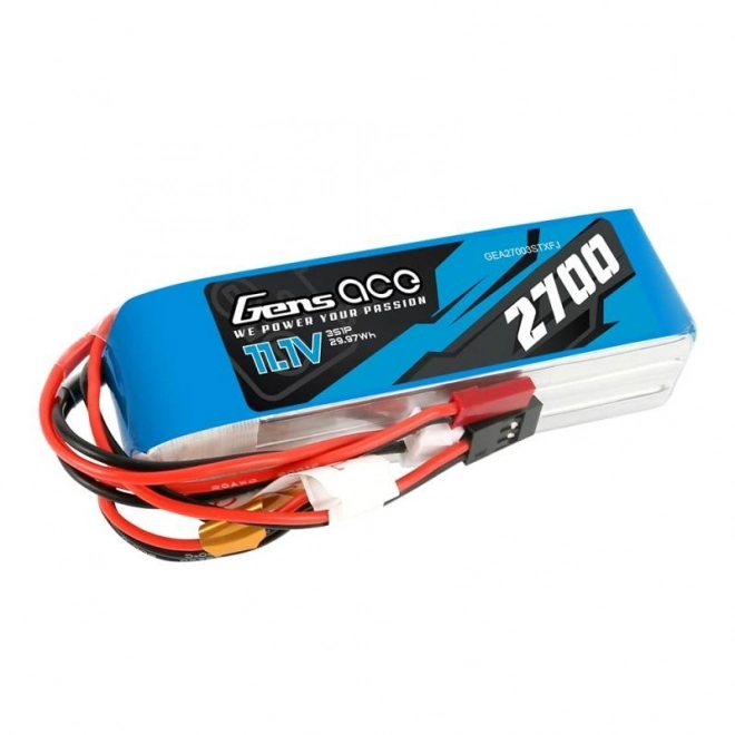 Gens Ace 11,1 V 2700 mAh LiPo akkumulátor Futaba/JST-XHR/JST-SYP csatlakozóval