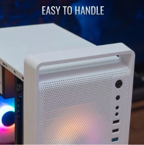 Mini torony számítógépház RGB USB 3.0 fehér