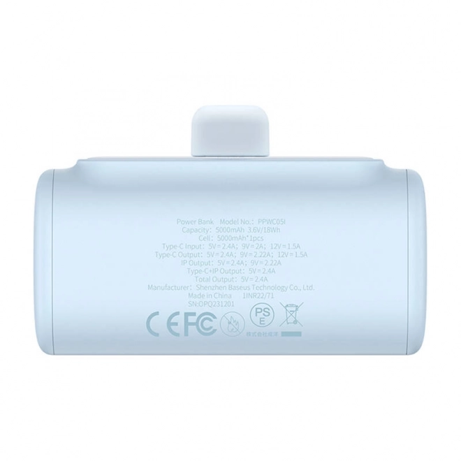Baseus kompakt IP Powerbank 5000mAh 20W kék