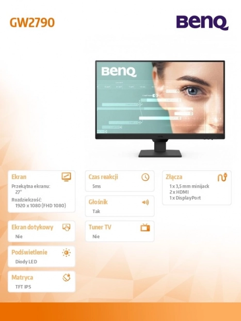27 hüvelykes LED monitor