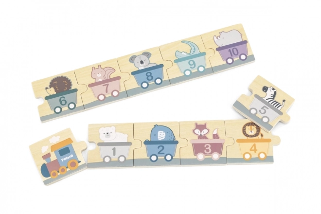 Drewniane numerikus puzzle - VIGA PolarB Montessori