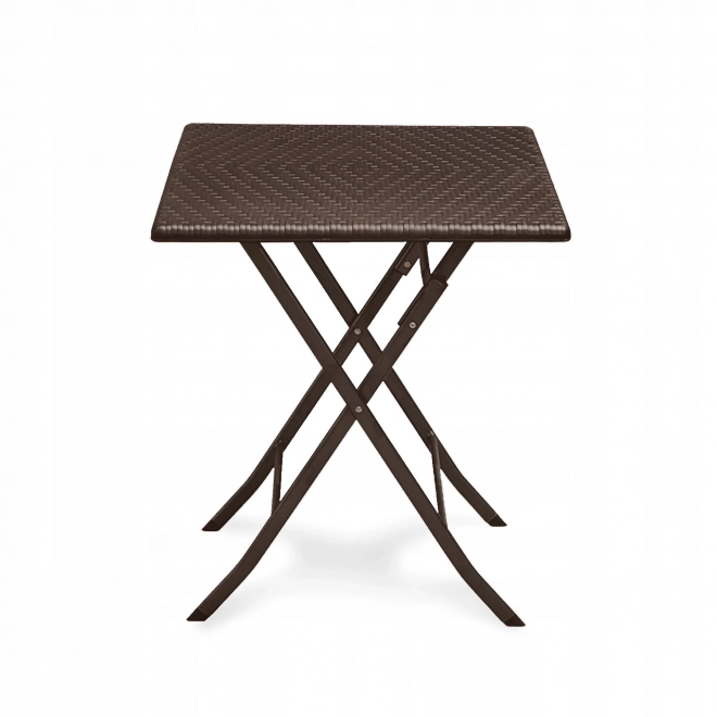 Kerti összecsukható konferenciaasztal rattan erkély 62 cm