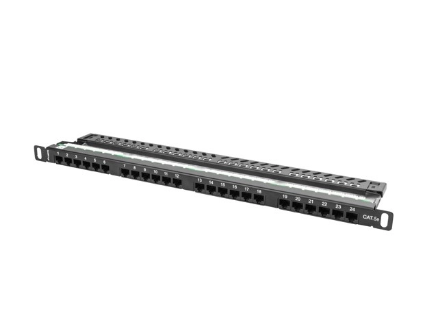 Patch panel 24 port fekete