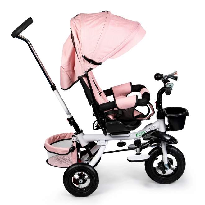 360°-os forgó háromkerekű Pink Delux tetővel